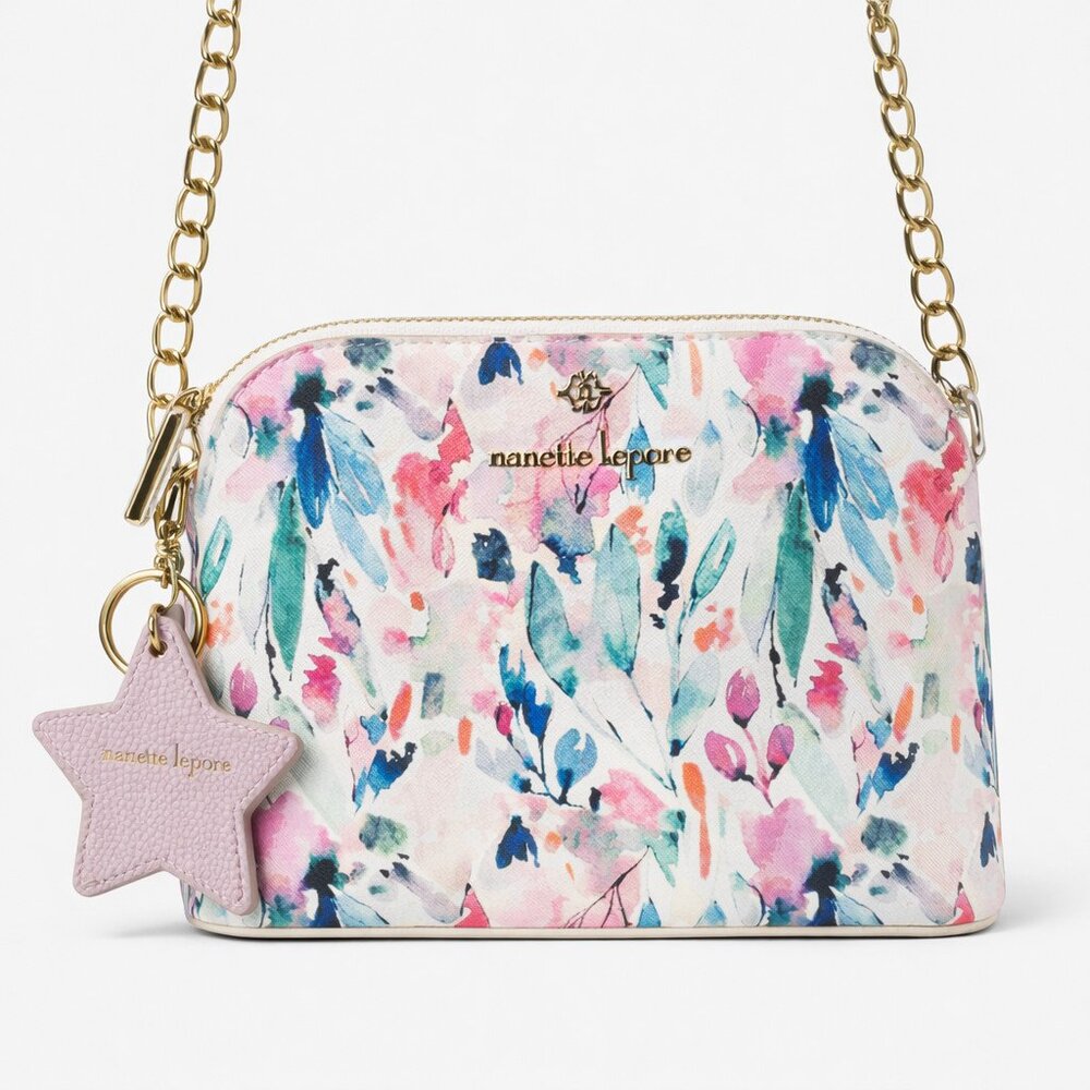 Nanette Lepore Thelma Winter Watercolor Crossbody Bag + Bonus Mirror NWT - Picture 5 of 10